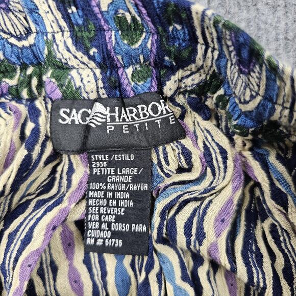 Vintage Sag Harbor Skirt Womens Petite Large Boho Floral Paisley Maxi Cottage - Picture 7 of 8